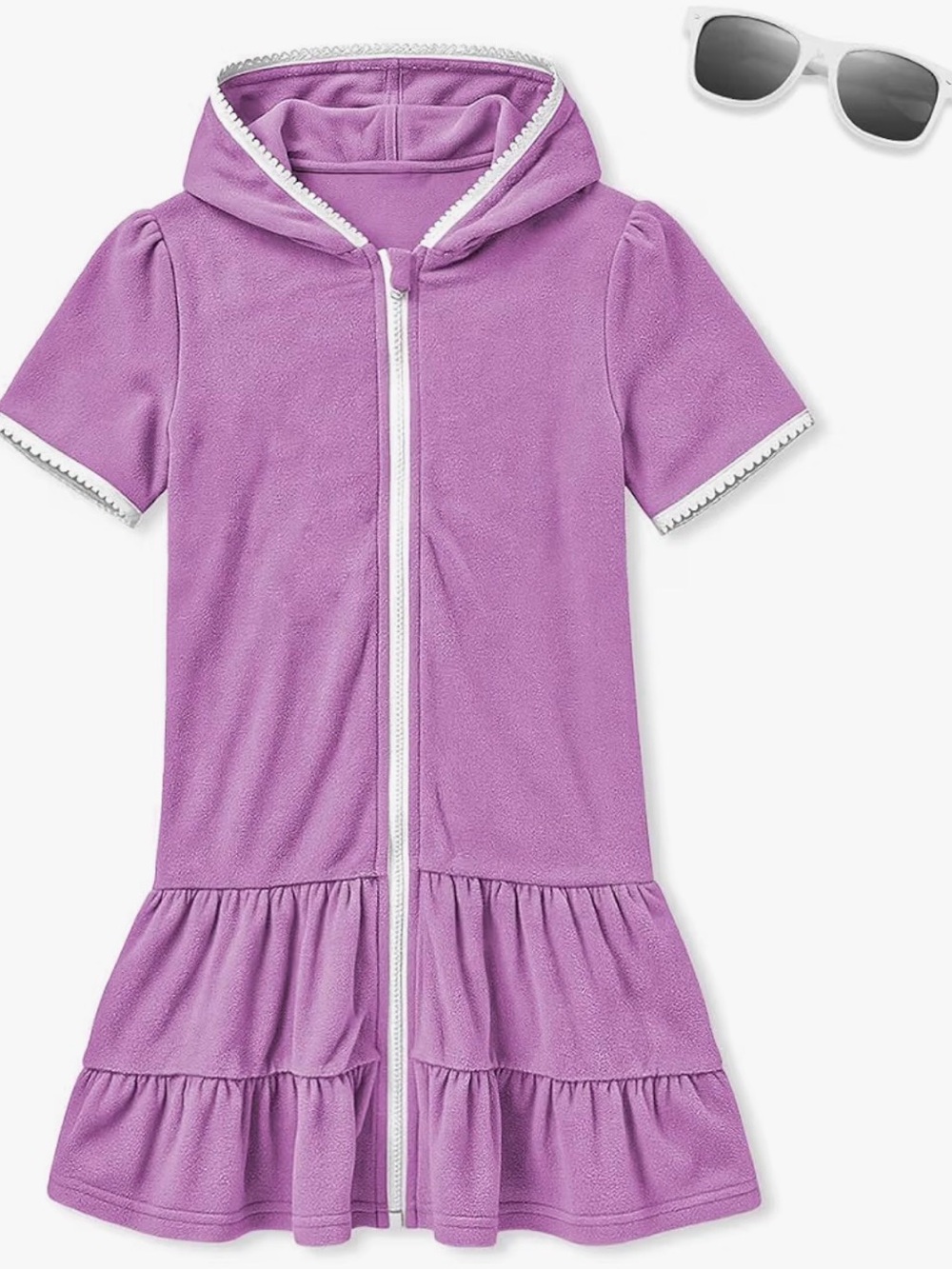 BesserBay Girls Summer Beach Quick Dry Cover Up Ruffle Hem